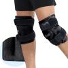 REVIX Ice Packs for Knee Relaxation, Reusable Gel Ice Wraps with Cold Compression for Enhanced Flexibility and Recovery, Plush Cover and Long-Lasting Cold, A Set of Two, Black view 1