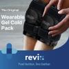 REVIX Ice Packs for Knee Relaxation, Reusable Gel Ice Wraps with Cold Compression for Enhanced Flexibility and Recovery, Plush Cover and Long-Lasting Cold, A Set of Two, Black view 2