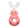 Aoyuexi Children's U-Shaped Toothbrush for 0-12 Years Old Kids - Dinosaur/Donut U Shape Whitening Massage Toothbrush Soft Silicone Brush Head, 360 Oral Teeth Cleaning Design for Toddlers (A) view 1