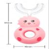 Aoyuexi Children's U-Shaped Toothbrush for 0-12 Years Old Kids - Dinosaur/Donut U Shape Whitening Massage Toothbrush Soft Silicone Brush Head, 360 Oral Teeth Cleaning Design for Toddlers (A) view 2