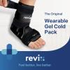 REVIX Ankle Ice Pack Wrap for Foot Discomfort Soothing, Reusable Gel Ice Packs with Cold Compression Therapy, Cold Wrap for Enhanced Comfort and Post-Workout Recovery, Black view 2