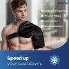 REVIX XL Shoulder Ice Pack Rotator Cuff Cold Therapy, Reusable Gel Ice Pack Shoulder Wraps for Discomfort and Recovery, Promoting Flexibility and Mobility, Long-Lasting Compression, Black view 3