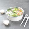 Restaurantware LIDS ONLY: Foil Lux Lids For 45 OZ Take Out Containers 200 Lift Tab Lids For Food Containers - Disposable Clear Plastic Food Container Lids Containers Sold Separately view 3