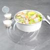 Restaurantware LIDS ONLY: Foil Lux Lids For 45 OZ Take Out Containers 200 Lift Tab Lids For Food Containers - Disposable Clear Plastic Food Container Lids Containers Sold Separately view 4