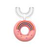 Aoyuexi Children's U-Shaped Toothbrush for 0-12 Years Old Kids - Dinosaur/Donut U Shape Whitening Massage Toothbrush Soft Silicone Brush Head, 360 Oral Teeth Cleaning Design for Toddlers (D) view 1