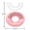 Aoyuexi Children's U-Shaped Toothbrush for 0-12 Years Old Kids - Dinosaur/Donut U Shape Whitening Massage Toothbrush Soft Silicone Brush Head, 360 Oral Teeth Cleaning Design for Toddlers (D) view 2