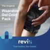 REVIX Ice Wrap for Knee Discomfort, Reusable Knee Ice Pack Wrap with Cold Compress Therapy for Muscle Ache, Promotes Post-Workout Recovery, Soft Plush Lining, Black view 2