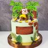 11 PCS Monkey Cake Topper with Coconut Trees Banana Cake Decoration for Jungle Safari Animal Themed Birthday Baby Shower Party Supplies view 3