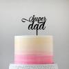 Happy Father's Day Cake Topper,Super Dad Birthday Cake Topper,Black Acrylic Silhouette Cake Topper Father's Day Birthday Party Decoration Gift view 1