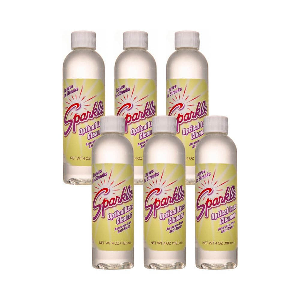 Sparkle Optical Lens Cleaner, Ammonia-Free & Anti-Static Transparent Cleaner, Leaves No Streaks (4 Ounce, Pack of 3)