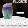 1.1lb Bulk Raw Fluorite Stone Rough Crystals- Natural Raw Stones Crystal for Tumbling, Cabbing, Fountain Rocks, Decoration,Polishing, Wire Wrapping, Wicca & Reiki Crystal Healing view 2
