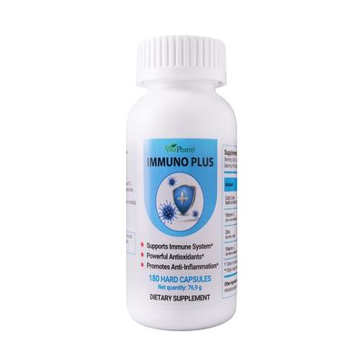 VITAPHARM-COM VitaPharm Immuno Plus Capsules with Vitamin C, Zinc, Vitamin A, Antioxidant & Immune Support Supplement, Natural Daily Immune Support Booster & Zinc Vitamin for Women & Men's