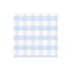 Caspari Gingham Boxed Paper Cocktail Napkins in Light Blue, Three Boxes of 40 view 1