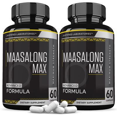 (2 Pack) Maasalong Max 1600MG Advanced Men's Health Masalong Formula 120 Capsules