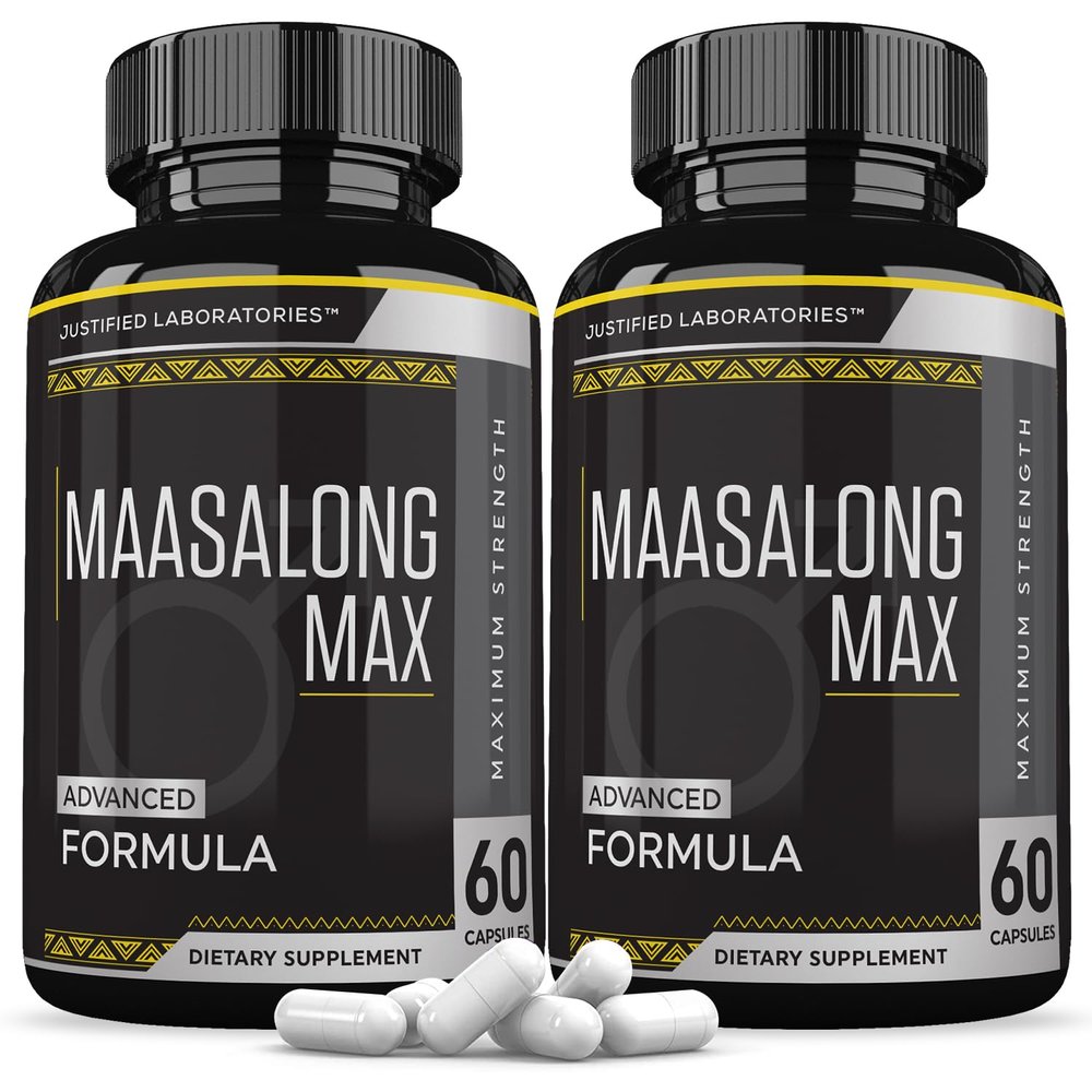 (2 Pack) Maasalong Max 1600MG Advanced Men's Health Masalong Formula 120 Capsules