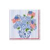 Caspari Flags and Hydrangeas Boxed Paper Cocktail Napkins, Three Boxes of 40 view 1