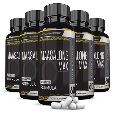 Justified Laboratories (5 Pack Maasalong Max 1600MG Advanced Men's Health Masalong Formula 300 Capsules