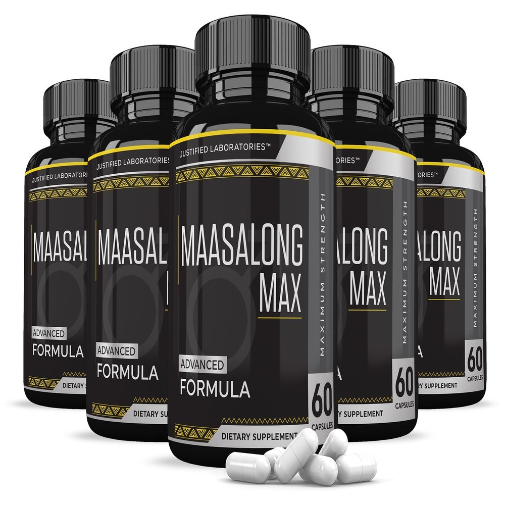 Justified Laboratories (5 Pack Maasalong Max 1600MG Advanced Men's Health Masalong Formula 300 Capsules