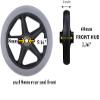 Walker Rollator Replacement Wheel (1) Grey Tire (HL450W (Front)) view 3