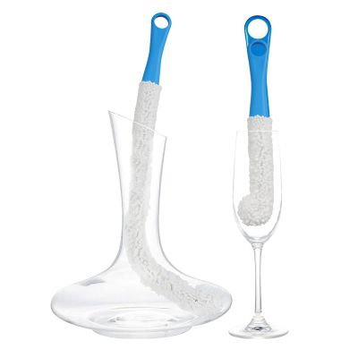 2 Pieces Bottle Cleaning Brush Flexible Bottle Scourer Multi-Function Household Cleaning Tools for Goblets/Champagne Flutes/Cups/Glasses