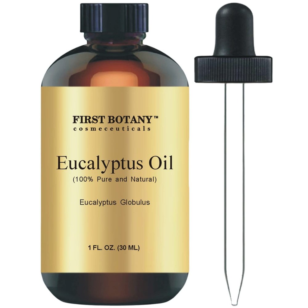 First Botany, 100% Pure Eucalyptus Oil - Premium Eucalyptus Essential Oil for Aromatherapy, Massage, Topical & Household Uses - 1 fl oz