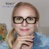 Eyekepper Square Reading Glasses for Women Blue Light Blocking Computer Readers - Grey/Tortoise +1.75 view 2