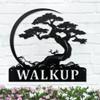 RBPCAAR Custom Bonsai Tree Metal Wall Art Personalized Bonsai Tree Name Sign Custom Plant Door Signs Garden Housewarming Gift view 1