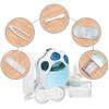 Contact Lens Travel Kit with Cleaner Washer, Portable Contact Box with Mirror Tweezers Remover Tool Solution Bottle for Daily Outdoor (Blue) view 2