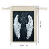 8PCS Spice Bags for Cooking, White Angel Wings Muslin Bags Reusable, Small Burlap Bags with Drawstring, Herb Bag Empty, Cloth Gift Bag Pouch, For Wedding & Party Favors (5x7 Inch) view 2