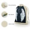 8PCS Spice Bags for Cooking, White Angel Wings Muslin Bags Reusable, Small Burlap Bags with Drawstring, Herb Bag Empty, Cloth Gift Bag Pouch, For Wedding & Party Favors (5x7 Inch) view 3