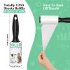 1350 Sheets Lint Rollers for Pet Hair Extra Sticky Remover for Pet Hair, Couch, Clothing, Furniture, Carpet and More, 5 Handles 15 Rolls of Lint Roller Refill, 90 Sheets Per Roller view 2