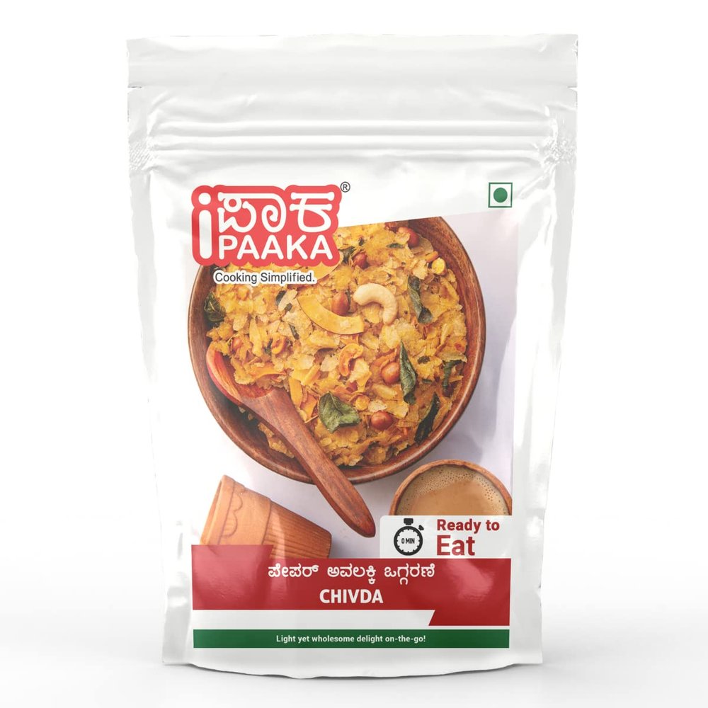 iPaaka Chivda, 200g, Ready To Eat, Poha Mixture, Healthy Snack, Chemical Free, Traditional South Indian, Just Like Homemade