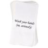 Gift Boutique 100 Funny Bathroom Guest Napkins Disposable Paper Pack Wash Your Hands No Seriously Dinner Hand Napkin for Powder Room Wedding Holiday Anniversary Bridal Shower Party Decorative Towel view 2
