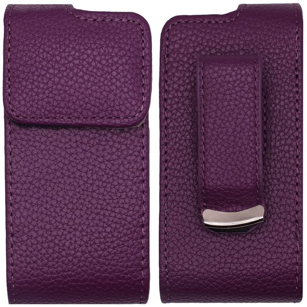 2nd Gen Premium Pouch Case with Belt Clip for Medtronic MiniMed Insulin Pumps (All Models) (Vertical/1-A/PURPLE)