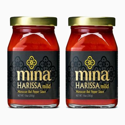 Mina Harissa Mild Sauce, Homestyle Moroccan Red Pepper Harissa Paste, 10 Oz (Pack of 2) - Harissa Sauce with Tangy Twist, Excite Your Senses with Mina Mild Harissa Seasoning