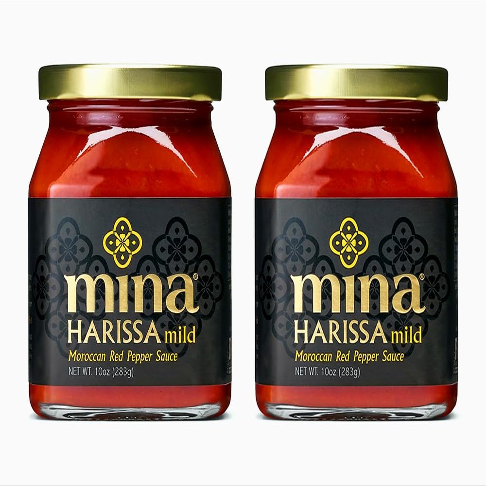 Mina Harissa Mild Sauce, Homestyle Moroccan Red Pepper Harissa Paste, 10 Oz (Pack of 2) - Harissa Sauce with Tangy Twist, Excite Your Senses with Mina Mild Harissa Seasoning