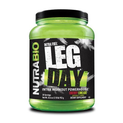 NutraBio Leg Day Intra Workout Powder  Advanced Carb Supplement with Cluster Dextrin & Electrolytes  Carb Powder with EAAs/BCAAs  Cyclic Dextrin for Performance  Cherry Lime, 20 Servings