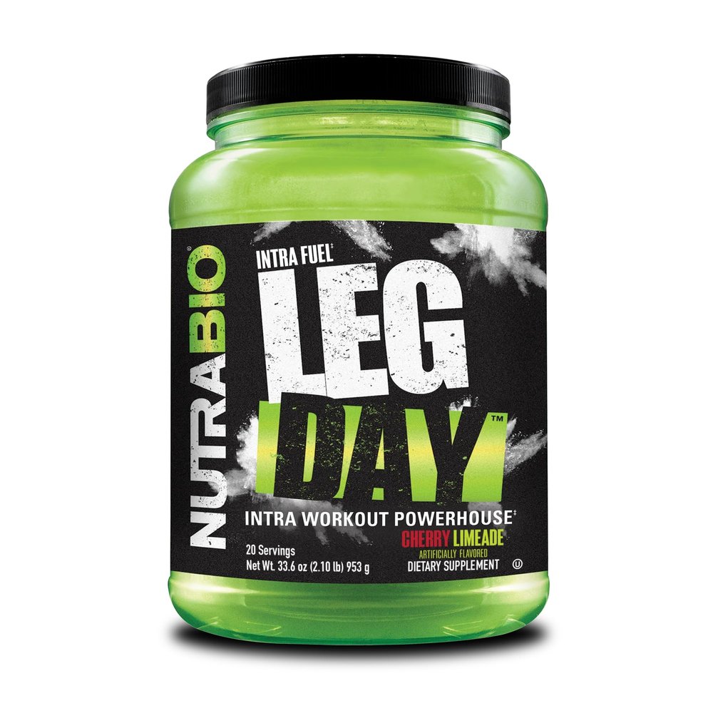 NutraBio Leg Day Intra Workout Powder  Advanced Carb Supplement with Cluster Dextrin & Electrolytes  Carb Powder with EAAs/BCAAs  Cyclic Dextrin for Performance  Cherry Lime, 20 Servings