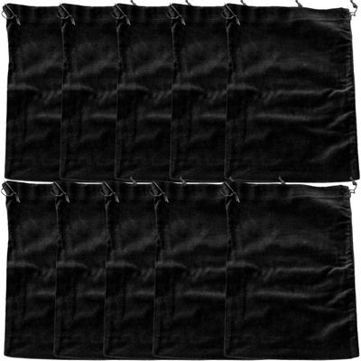 Extra Large Black Velvet Cremains Bags for Ashes 10-Pack - Extra Large Size 13"L x 15"H - for Holding 400 Cubic Inches of Pet or Human Cremains - Includes Plastic Bags for Ashes