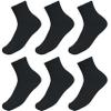 BRAZIZ Diabetic Ankle Socks, Non-Binding Circulatory Doctor Approved Cushion Cotton Quarter Socks for Mens Womens 12 Pack (10-13, BLACK) view 3