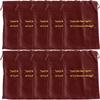 Extra Large Burgundy Velvet Rainbow Bridge Cremains Bags for Ashes 10-Pack - Extra Large Size 13"L x 15"H - for Holding 400 Cubic Inches of Pet Cremains - Includes Plastic Bags for Ashes view 1