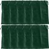 Extra Large Green Velvet Cremains Bags for Ashes 10-Pack - Extra Large Size 13"L x 15"H - for Holding 400 Cubic Inches of Pet or Human Cremains - Includes Plastic Bags for Ashes view 1