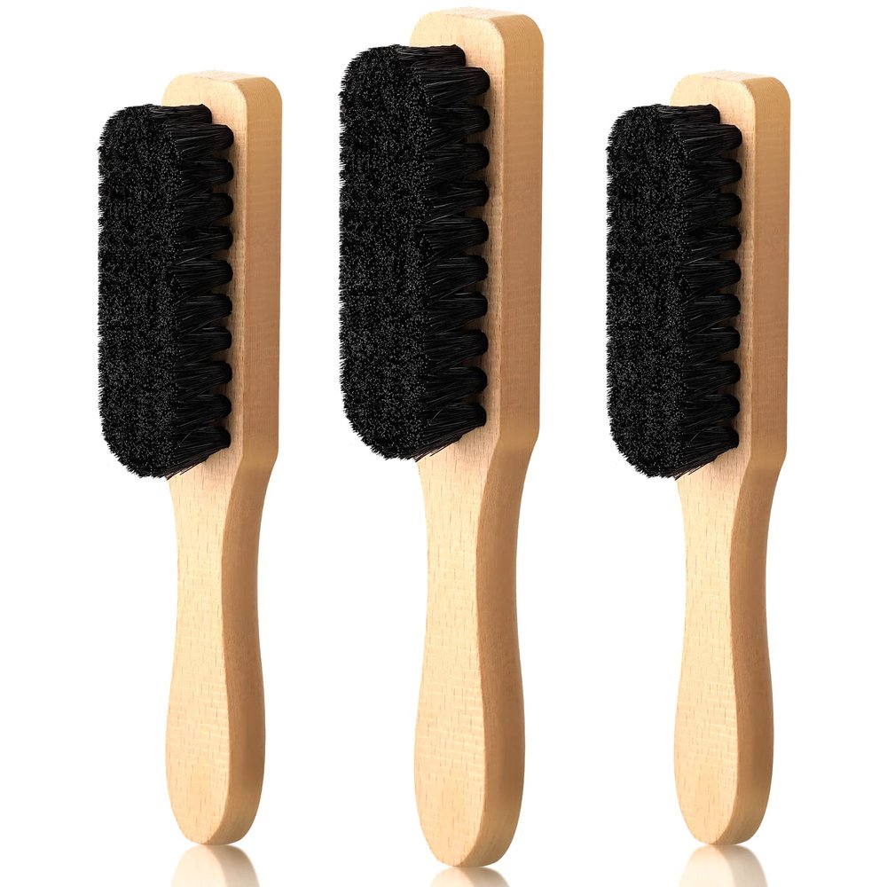 3 Pcs Laundry Stain Brush Soft Bristle Brush Velvet Furniture with Wooden Handle Stain Tool for Household Cleaning Carpet Furniture Laundry Supplies