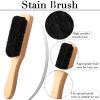 3 Pcs Laundry Stain Brush Soft Bristle Brush Velvet Furniture with Wooden Handle Stain Tool for Household Cleaning Carpet Furniture Laundry Supplies view 3