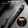 Cigar Punch 4-in-1 Draw Enhancer Tool with Double Size Cigar Punch and Stainless Steel Twin Needle Comes in Gift Box(Red Black) view 3