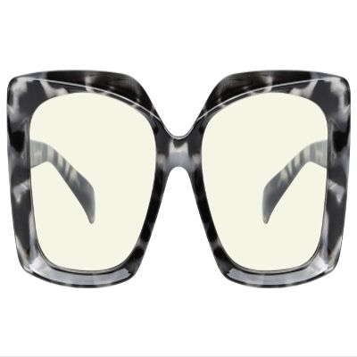 Eyekepper Square Reading Glasses for Women Blue Light Blocking Computer Readers - Grey/Tortoiseshell +1.00