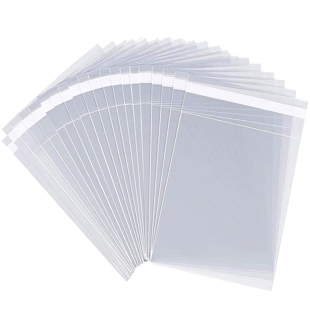 LEOSINDA 10000pcs 4 X 5" Clear Resealable Cellophane Bags Treat Bags Cookie Bags Cello Candy Bags Self Sealing Adhesive Gift Wrap Plastic Small Business Packaging 1.3mil