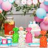 100 Pcs Cellophane Treat Bags, Polka Dots Goodie Bags Star Party Favor Treat Candy with 100 Twist Ties Rainbow Stars Theme for Birthday Baby Shower Pride Day School Supplies (Star Style) view 3