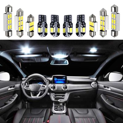 10pcs White Canbus LED Interior,for Dacia Duster 2 2018 2019 2020 Reading Ceiling Cargo Lights Dome Map Roof Light Bulbs Kit