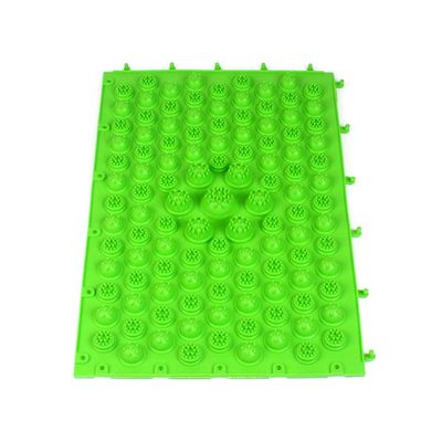 Green Foot Massagers Reflexology Mat - Foot Massage Mat with Walking Toe Plate for Yoga, Outdoor Games, Bathroom Use - Green